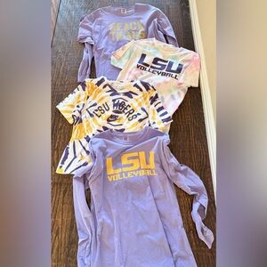 🐯  LSU Volleyball Long & short Sleeve Shirts  - 4 LSU tops